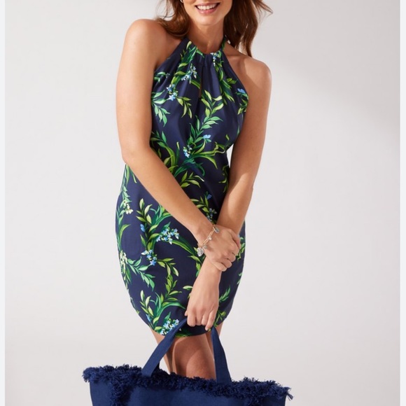 Tommy Bahama Aubrey Floral Glow IslandZone Halter Dress - Picture 3 of 15